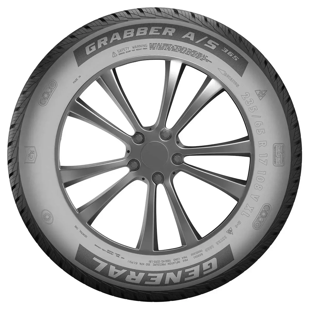 General 235/55R19 105W XL FR GRABBER A/S 365 EVc